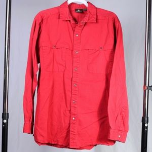 HIGH SIERRA by MERVYN’S Red Western Wear Metal Snap Shirt Men’s L